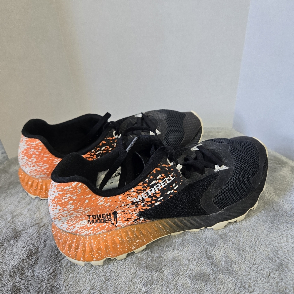Merrell Black and Orange Tough Mudder 2 Shoes All Out Crush.  Size 10.